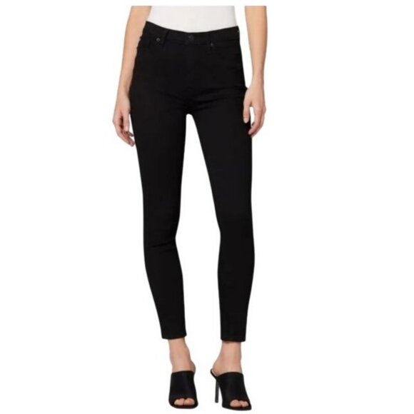 NWT HUDSON Barbara High-Rise Super Skinny Jean 26 Black Denim Stretch Slimming - Picture 1 of 5